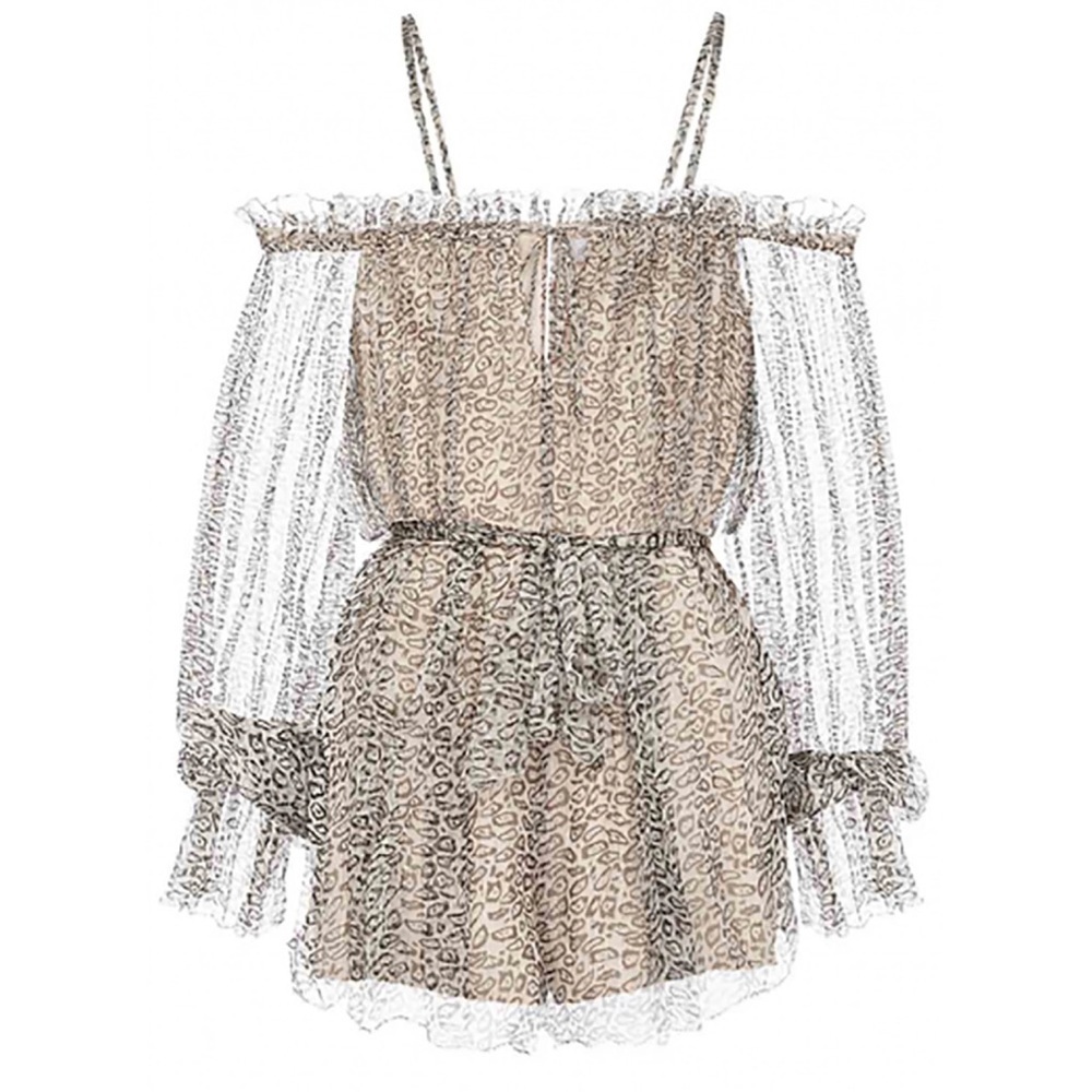 Alice McCall I'll Take You Leopard Playsuit